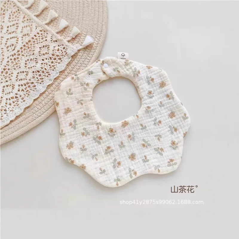 Newborn Baby Bibs for Boy Girl Cute Animal Burp Cloths Cotton Muslin Soft Infants Breathable Feeding Bibs Feeding Accessories