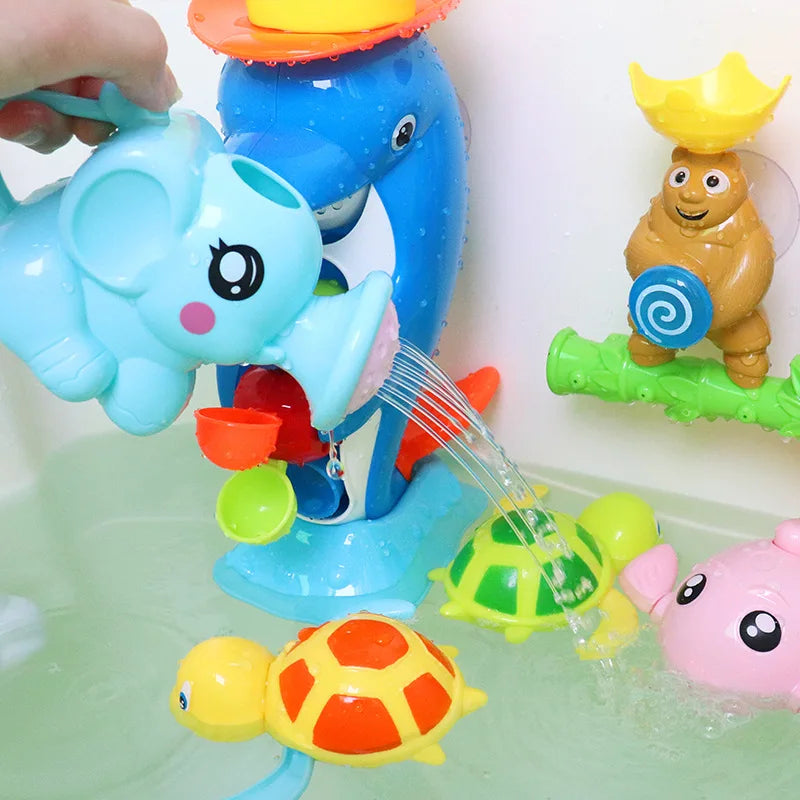Baby Bath Toy, Bathing Cute  Elephant Shower Swimming Water Spraying Clouds Shower Bath Toy For Kids Water Playing Toy