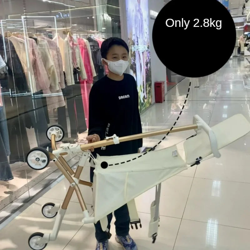 Lightweight Travel Stroller High Quality Baby Stroller Comfortable 1-8 Years Old Foldable Four Wheels Stroller Pram